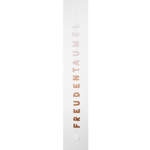 Textkette "Freudentaumel" - 120 cm (Metallic/Weiß) von räder Design