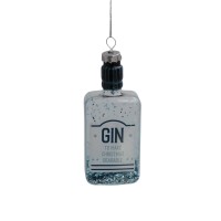 Baumschmuck "Gin-Flasche" (Blau) von Werner Voss