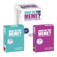Partyspiel-Set "What do you meme? (DE) + Erweiterungen Fresh Memes #1 & #2 (DE)" von HUCH!