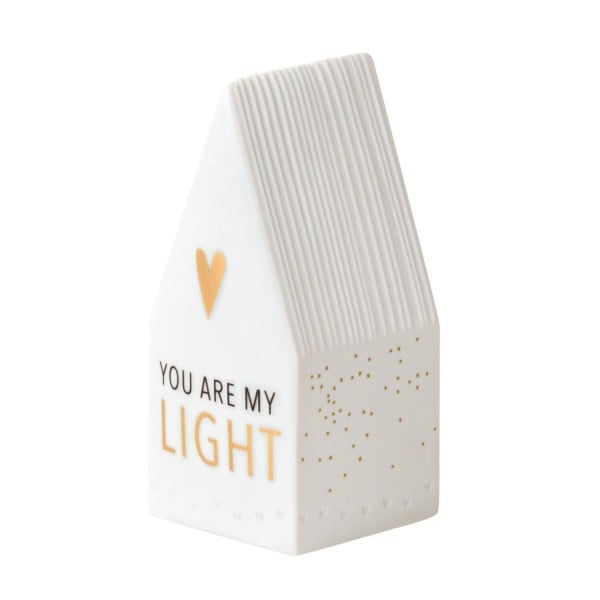 LED Häuschen "You are my light" (Weiß/Gold) von räder Design