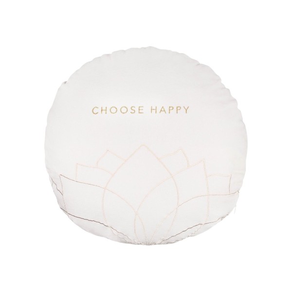 Kissen "Zen Spirit - Choose happy" (Weiß) von räder Design