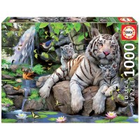 Educa Puzzle "Bengalische weiße Tiger" - 1000 Teile