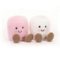 Jellycat Kuscheltier Marshmallows "Amuseable" (Pink, Weiß)