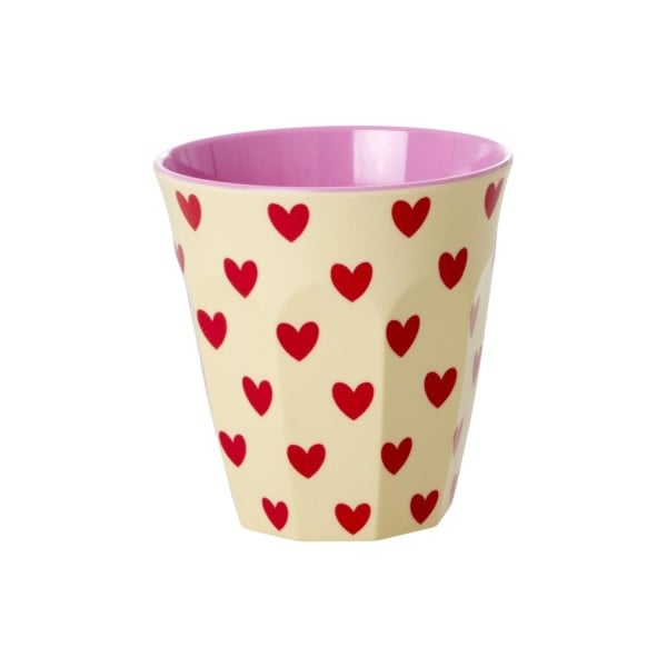 rice Melamin Becher "Darling Hearts" - M (Bunt)