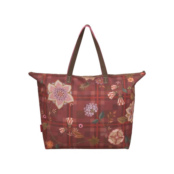 Pip Studio Tragetasche "Tilda - Flores Felices" - 66x20x44 cm (Rot)