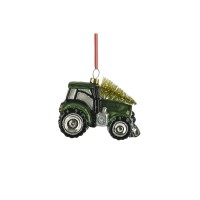 Weihnachtsanhänger "Traktor mit Weihnachtsbaum" (Grün) von Gift Company