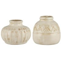 Ib Laursen Vase "Lea" im 2er-Set (Creme)