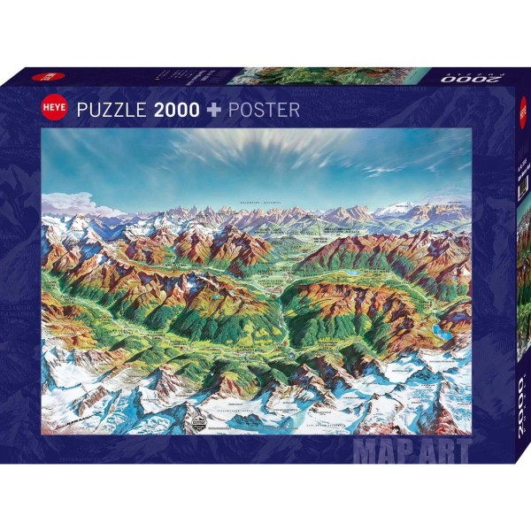 Puzzle "Alpine Mountain World" - 2000 Teile von Heye