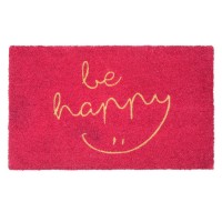 Fußmatte "be happy" (Pink) von Gift Company