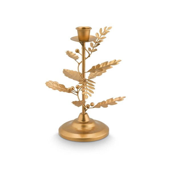 Pip Studio Kerzenhalter "Leaves" - 21,5 cm (Gold)