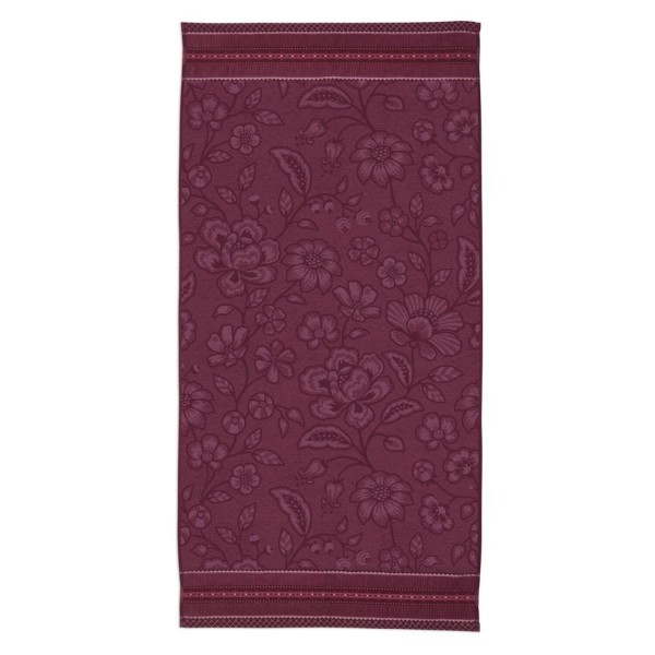 Pip Studio Badehandtuch "Jasmin Jacquard" - 70x140 cm (Dark Pink)