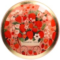 Glasteller "Love Plates - Strawberry fields" - S (Rosa) von Gift Company