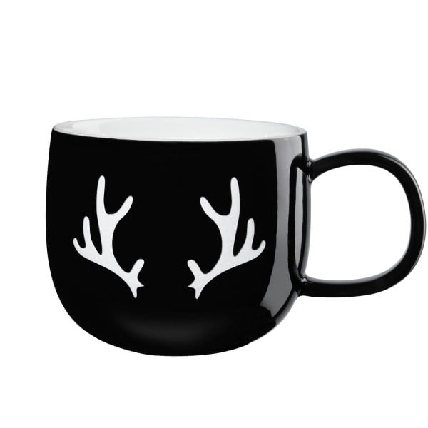 Henkelbecher "Antlers" - 0,4 l (Schwarz) von ASA