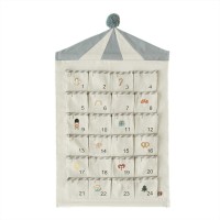 OYOY Mini Adventskalender "Circus" - 50x85 cm (Beige/Blau)