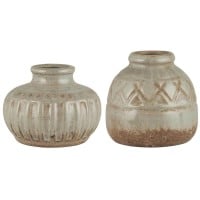 Ib Laursen Vase "Lea" im 2er-Set (Grau)