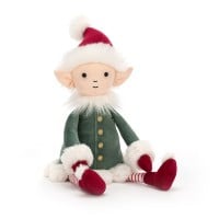 Jellycat Elf "Leffy" (Grün/Rot/Weiß)