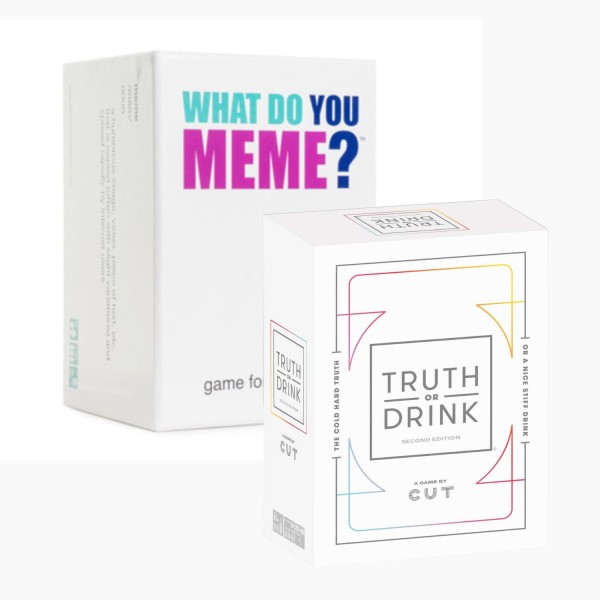 Partyspiel-Set "What do you meme? (US) + Truth or Drink (US)" von HUCH!