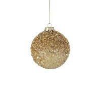 Weihnachtskugel mit Glitzer "Seoul" - 8 cm (Gold) von Gift Company