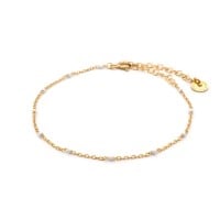 Eulenschnitt Armband "Lini" - 15-20 cm (Gold/Weiß)