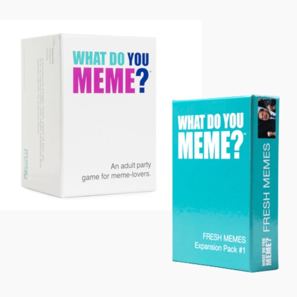 Partyspiel-Set "What do you meme? (US) + Erweiterung Fresh Memes #1 (US)" von HUCH!