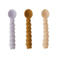 OYOY Silikon-Löffel im 3er-Set - 13 cm (Lavender/Vanilla/Light Rubber)