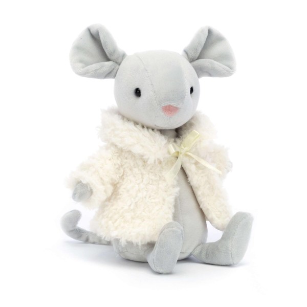 Jellycat Kuscheltier Maus "Comfy Coat" (Grau, Weiß)