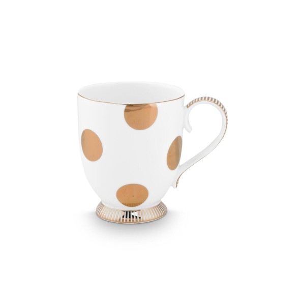 Pip Studio Tasse "Dot Delight" - 350 ml (Weiß/Gold)