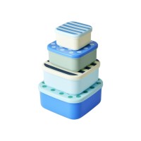rice Lunchbox Set - 4-tlg. (Blau/Bunt)