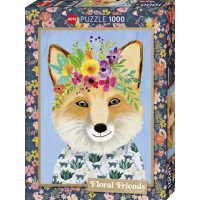 Puzzle "Friendly Fox / Floral Friends" von HEYE